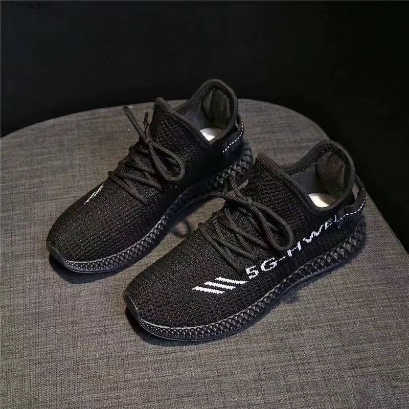 夏秋季學生新款透氣飛織休閑女鞋時尚網面潮搭運動鞋9-細節圖3