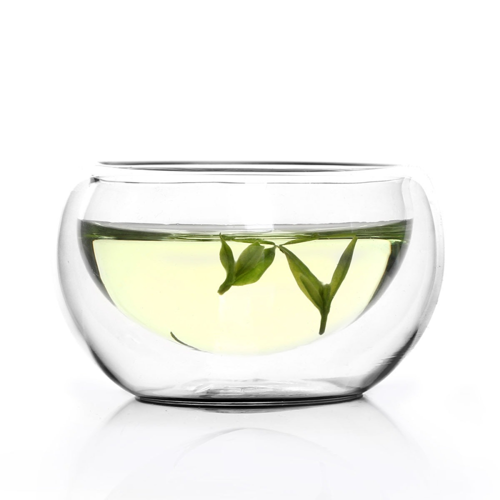 茶具配件花茶杯茶杯品茗杯功夫茶杯防燙手耐熱雙層玻璃杯子-細節圖3