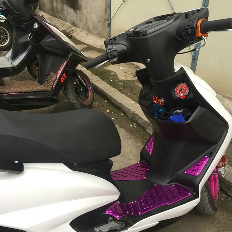 包郵 勁戰二代3代改裝CNC腳踏板 摩托車配件鋁合金6件套加厚腳墊-細節圖2