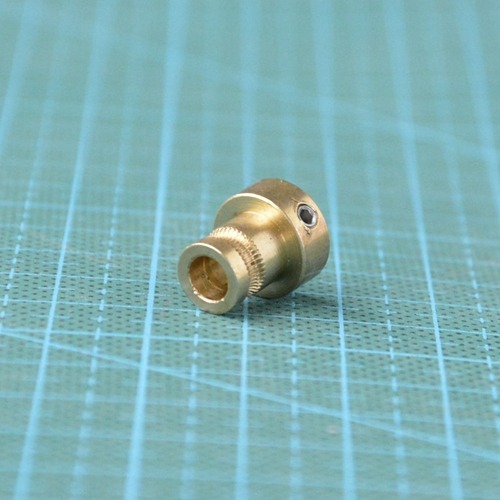 3D打印機DIY配件 銅質送絲輪 1.75MM打印絲適用直 內徑5MM-細節圖2