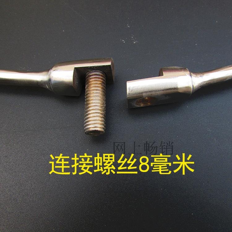 抄網圈不銹鋼可折疊實心加粗加厚大物釣魚網兜框配件漁具抄網頭-細節圖3