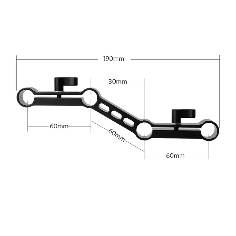萊盛格15mm4孔Z型肩託管夾連接攝影相機錯位轉接支架配件1031-細節圖3
