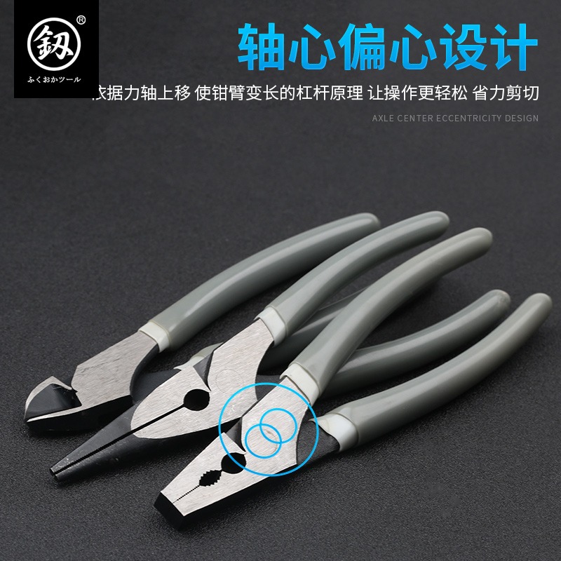 工業級省力鋼絲鉗萬用進口款老虎鉗尖嘴鉗電工斜嘴鉗迷你-細節圖3