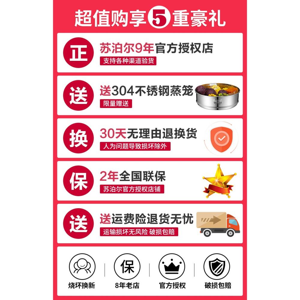 蘇泊爾湯鍋家用燃氣麥飯石色不粘加厚蒸煮燉粥面電磁爐通用小雙耳-細節圖5