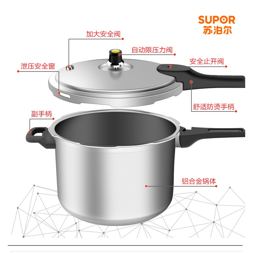 蘇泊爾高壓鍋燃氣壓力鍋80KPA鋁制限壓閥泄氣閥安全閥鍋具配件-細節圖6