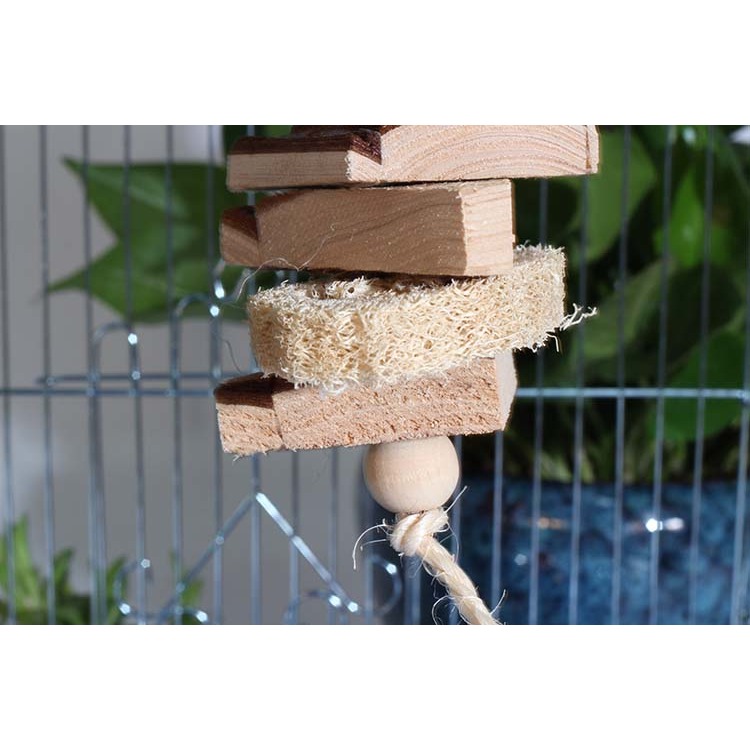 Trixie鳥玩具鸚鵡磨喙玩具鳥類用品絲瓜瓤木串喜納-細節圖7