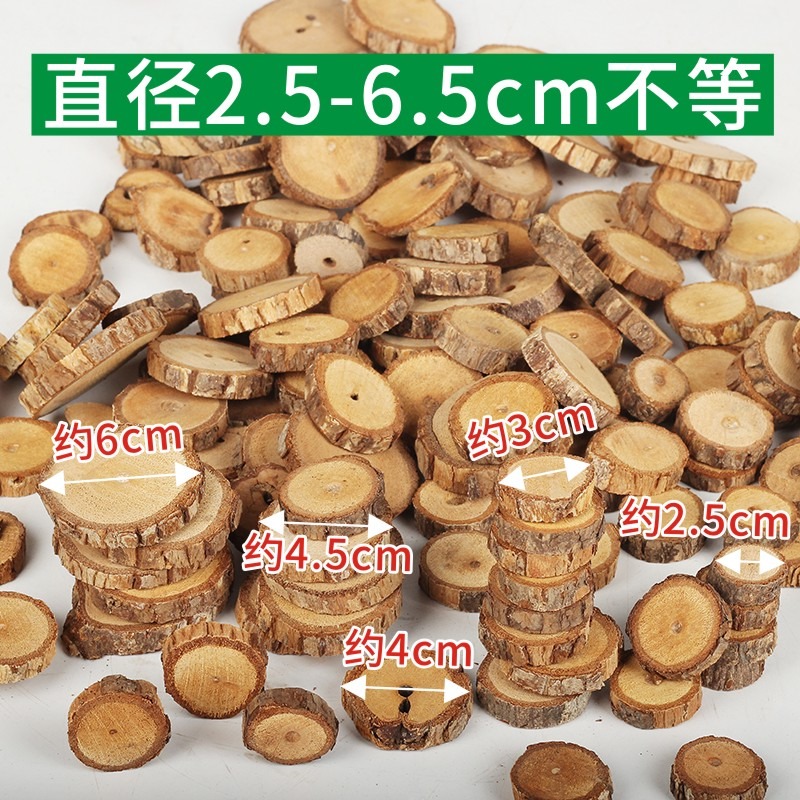 原木片獼猴桃木片diy手工木頭小圓木片幼兒園裝飾背景墻實木材料-細節圖4