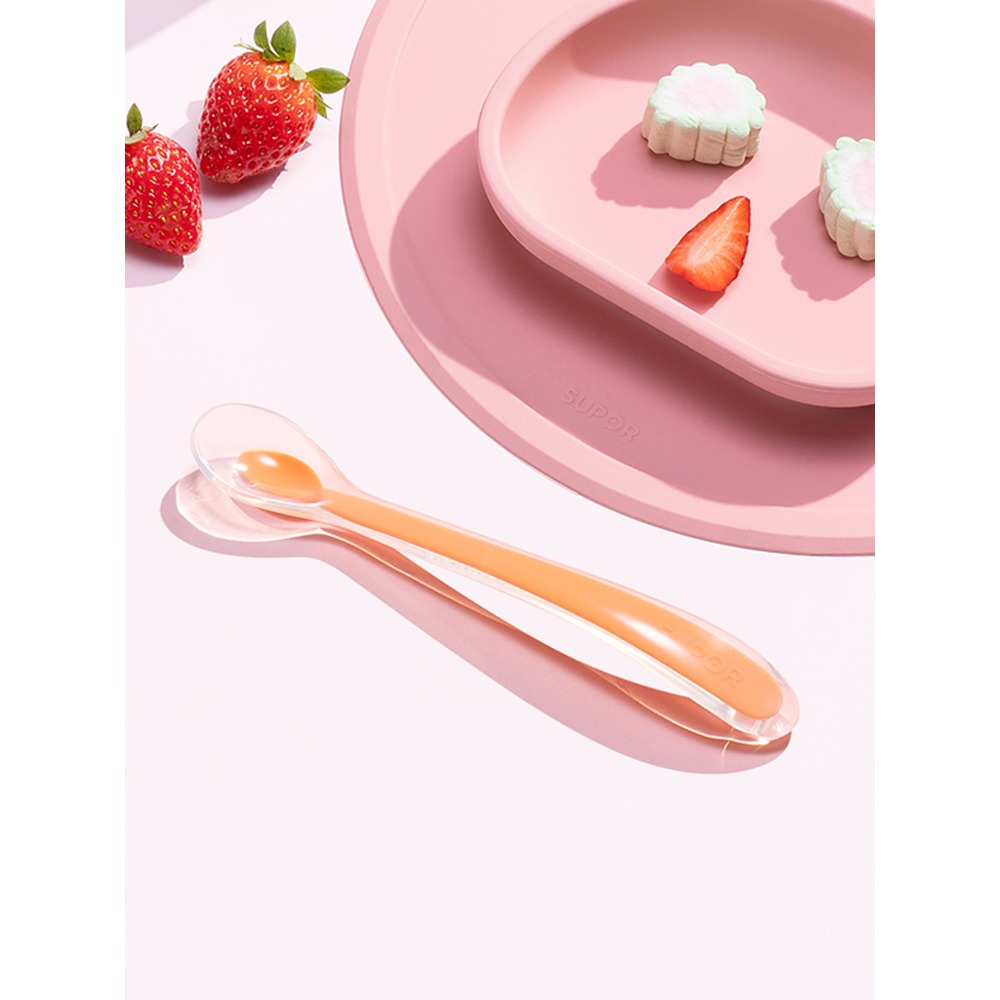 蘇泊爾寶寶硅膠軟勺餐具兒童學喫飯訓練新生兒嬰兒勺子輔食神器-細節圖4