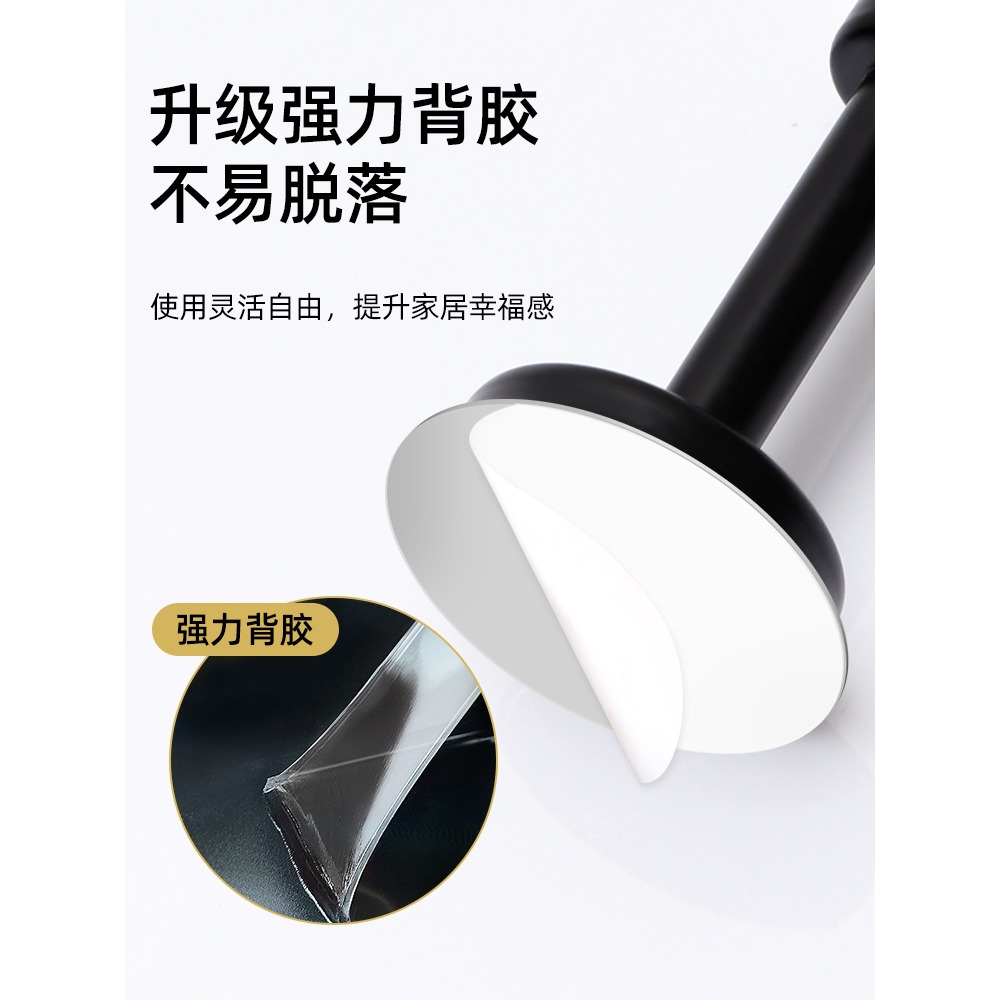 免打孔不銹鋼加長門檔家用門吸門頂衛生間門擋器門碰防撞門阻神器-細節圖3