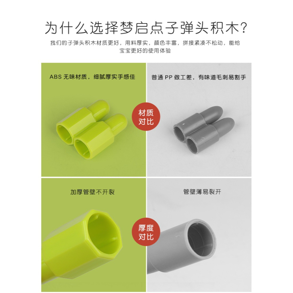 大號火箭子彈頭積木塑料2拼插3歲男孩女孩5益智智力拼裝6兒童玩具-細節圖6