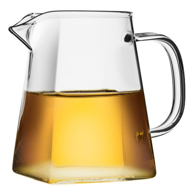 加厚耐熱玻璃方形公道杯 功夫茶茶海公杯大號手工 分茶器茶道配件-細節圖5
