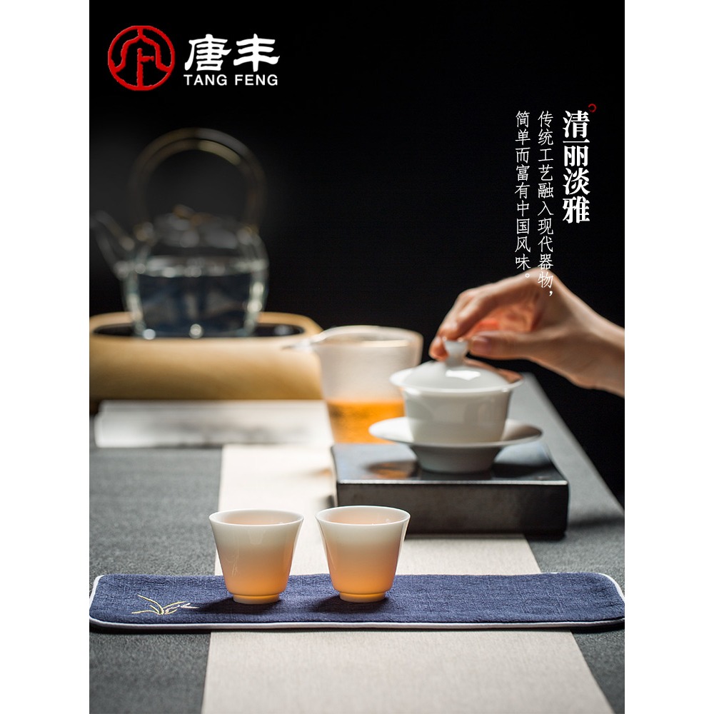 唐豐棉麻茶席百搭實用茶巾茶具墊茶席防水桌旗桌布復古傳統茶墊Z-細節圖5