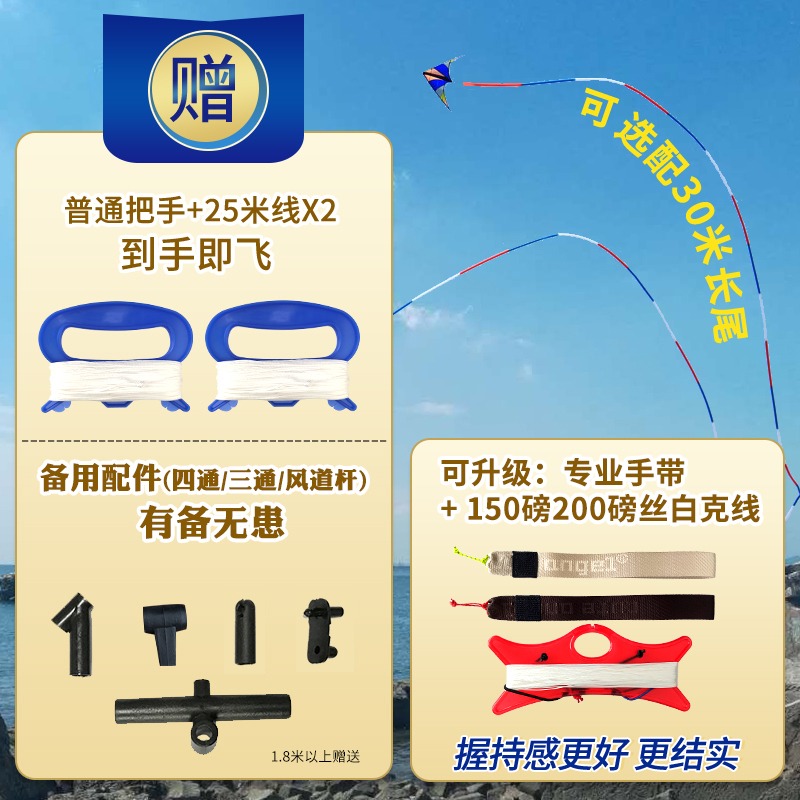 百特風箏特技雙線彩虹風暴新款競技風箏送配件適合初學者-細節圖3