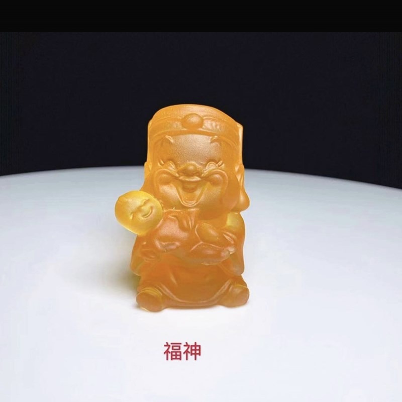 車載手工琉璃福祿壽喜財神創意客廳五福臨門玄關小擺件送朋友長輩-細節圖4