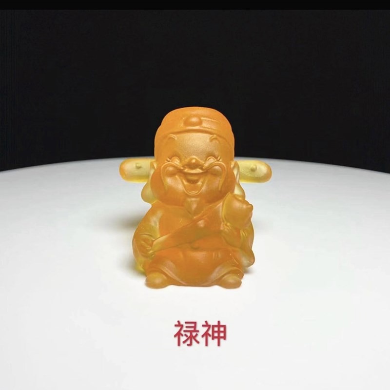 車載手工琉璃福祿壽喜財神創意客廳五福臨門玄關小擺件送朋友長輩-細節圖6