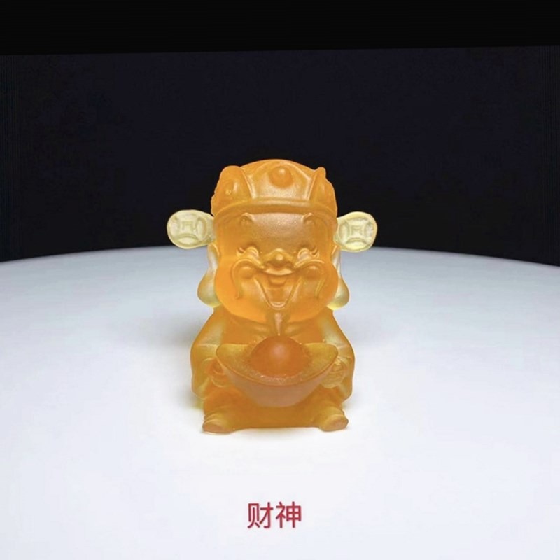 車載手工琉璃福祿壽喜財神創意客廳五福臨門玄關小擺件送朋友長輩-細節圖8