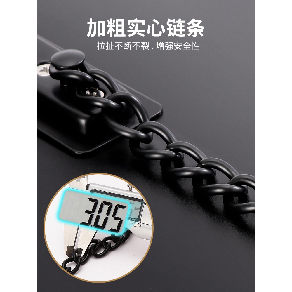 防盜鏈門鏈門內反鎖扣家用安全鏈神器免打孔門鏈條鎖門栓門插銷鎖-細節圖2