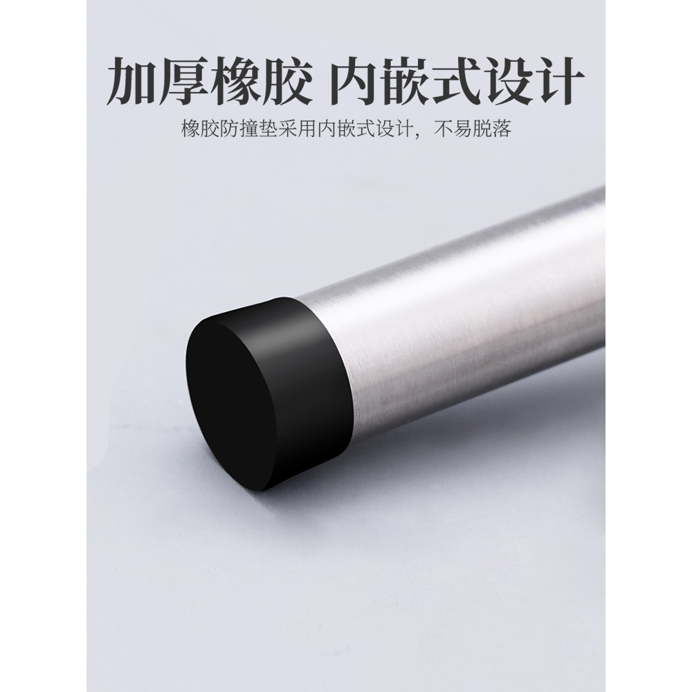 不銹鋼加長門頂防撞橡膠頭緩沖衛生間廁所玻璃門吸門後阻擋門阻-細節圖3