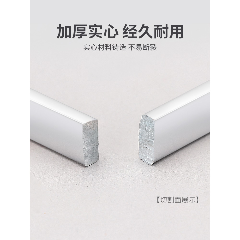衣櫃門把手長款北歐現代簡約鋅合金櫃門拉手輕奢抽屜櫥櫃小拉手-細節圖2