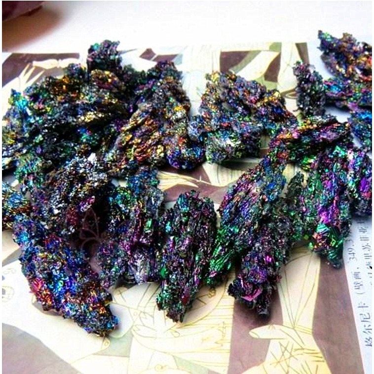 天然七彩礦石小塊碳化硅礦物晶體教學標本孔雀彩礦石小塊原石擺件-細節圖4