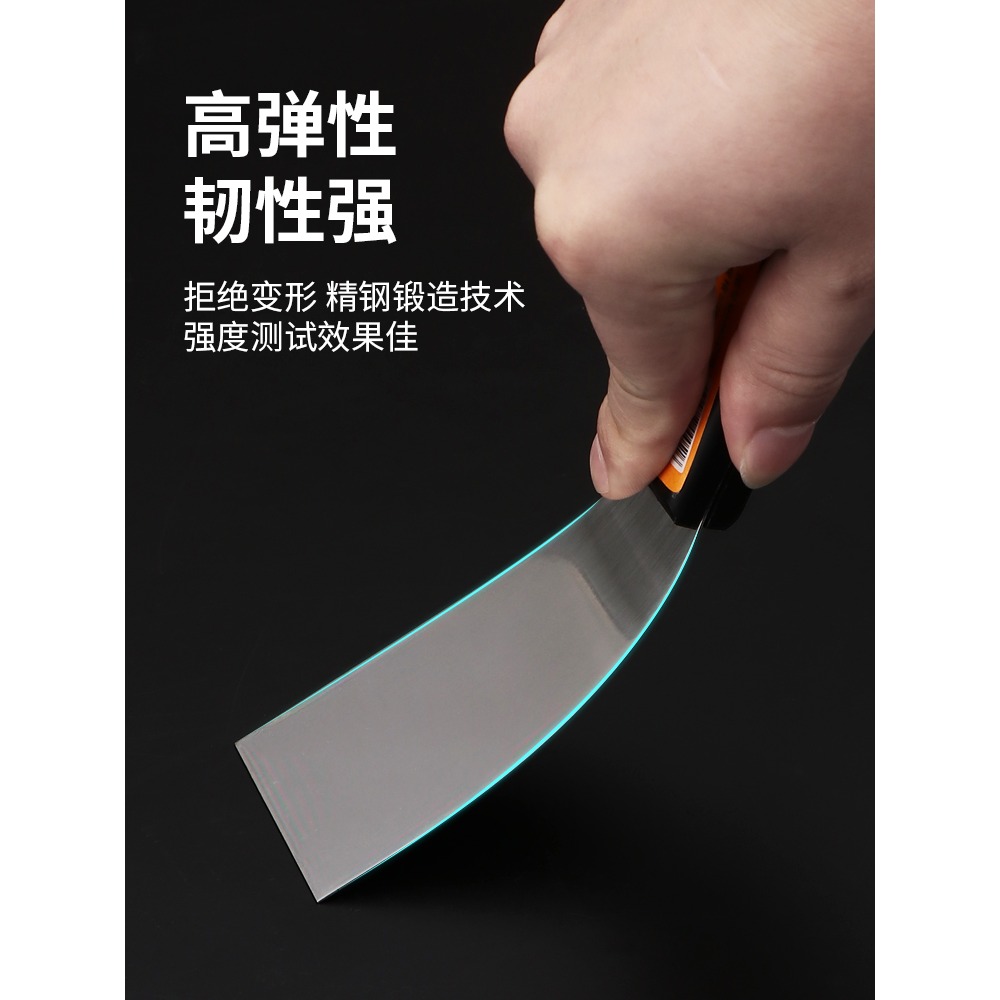 正點不銹鋼油灰刀鏟刀刮膩子工具批刀油漆清潔墻填縫小刮刀抹泥刀-細節圖3
