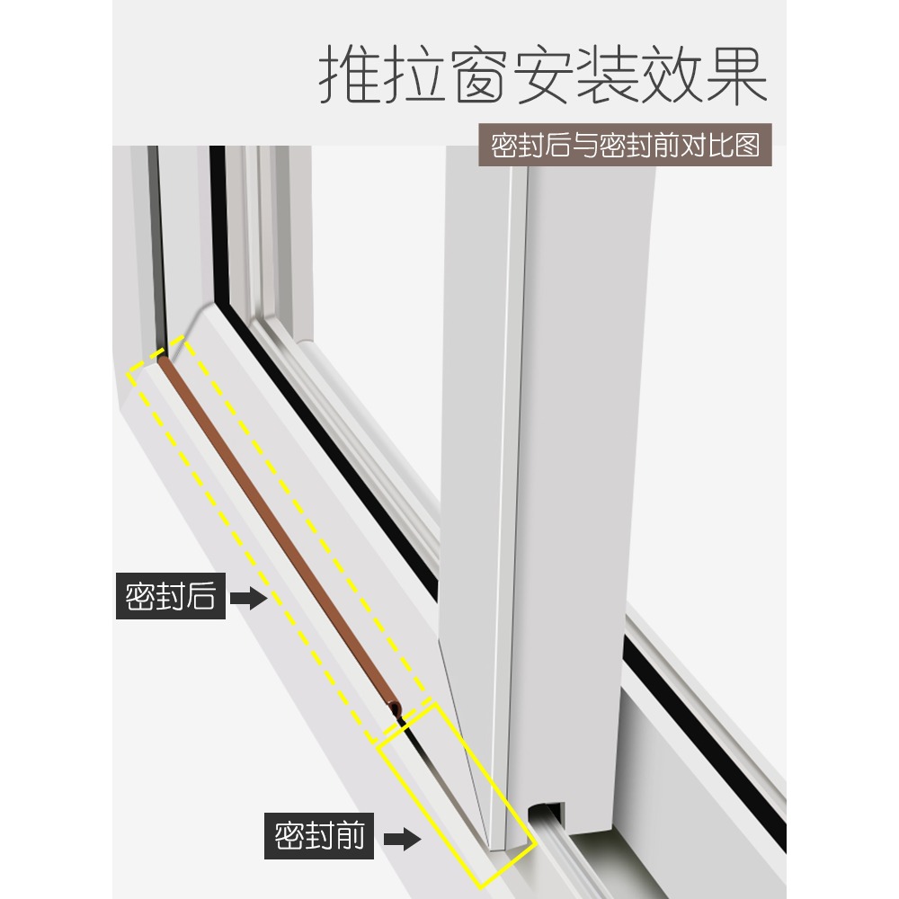 防盜門密封條門窗縫隙隔音門框門縫防風密封自粘膠條窗戶擋風神器-細節圖3