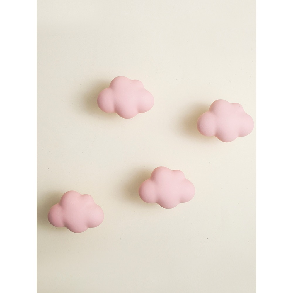 兒童衣櫃拉手雲朵傢俱房櫥櫃子抽屜單孔卡通可愛小門把手現代簡約-細節圖2
