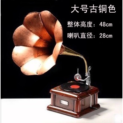 復古鐵藝電視機留聲機收音機模型道具酒吧咖啡廳影視拍照老式擺件-細節圖6