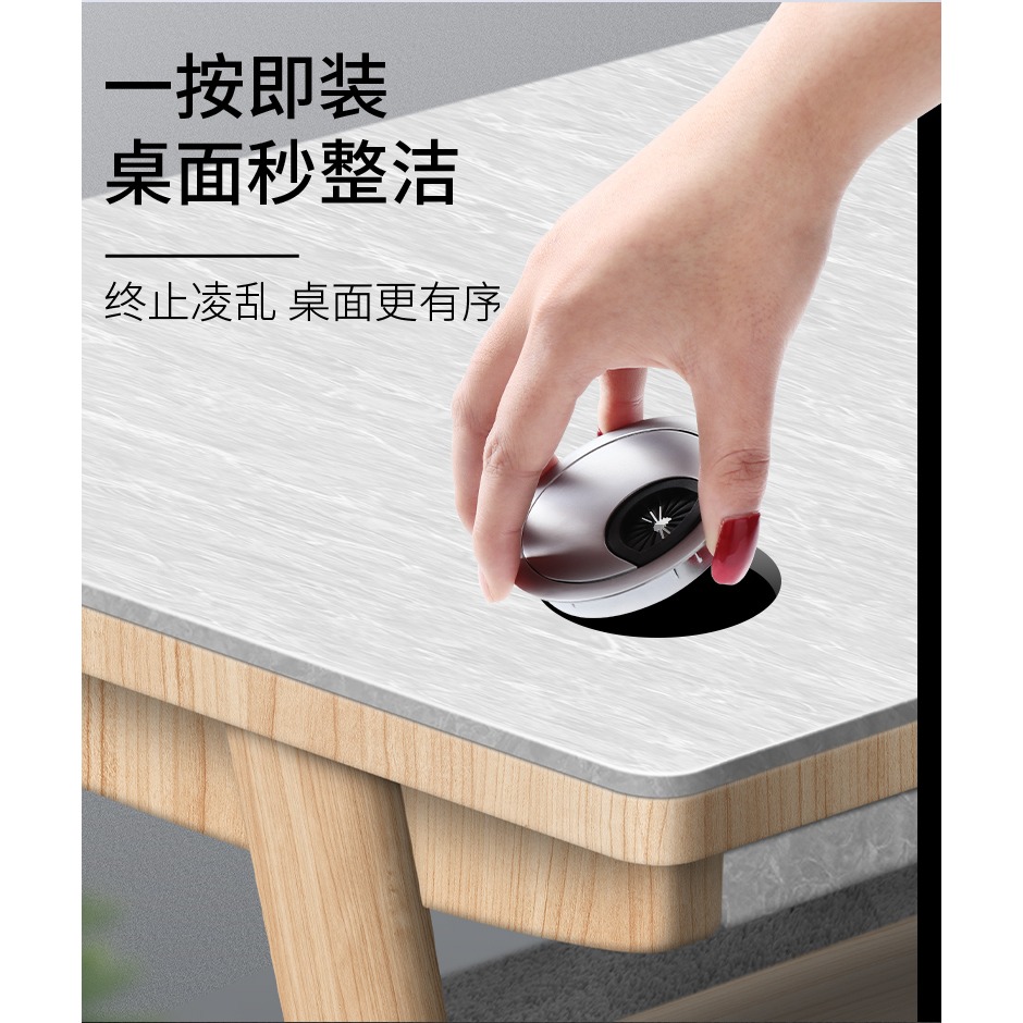 電腦轉桌洞裝飾蓋50辦公桌穿線孔蓋板桌面走線盒封口蓋書桌裝飾圈-細節圖7