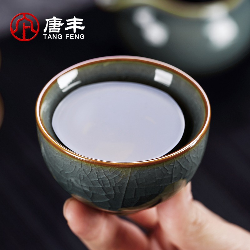 哥窯茶具套裝家用輕奢高檔辦公室會客陶瓷杯網紅爆款功夫泡茶神器-細節圖5