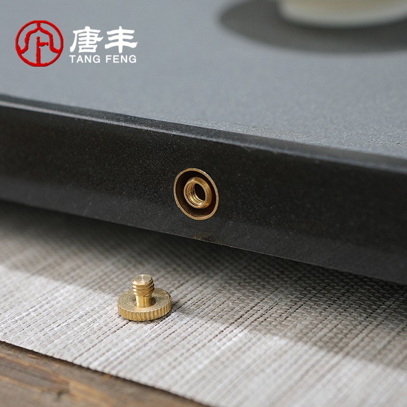 唐豐整塊石頭茶臺烏金石茶盤家用功夫茶幾辦公簡約大號茶桌19019Z-細節圖4