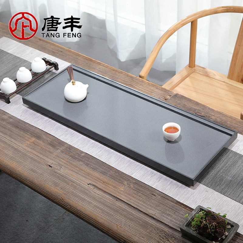 唐豐整塊石頭茶臺烏金石茶盤家用功夫茶幾辦公簡約大號茶桌19019Z-細節圖5