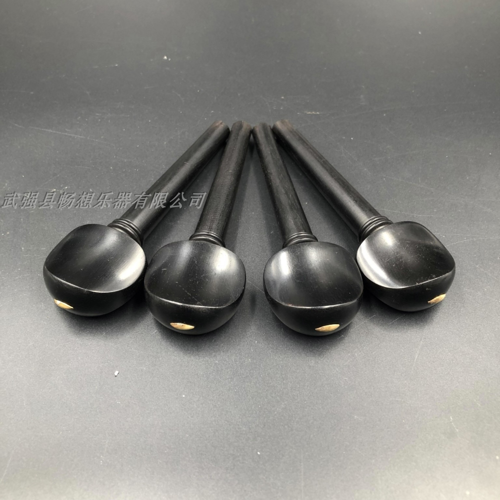 大提琴配件 高檔烏木大提琴琴軸弦鈕 銅釘4/4大提琴絃軸-細節圖3