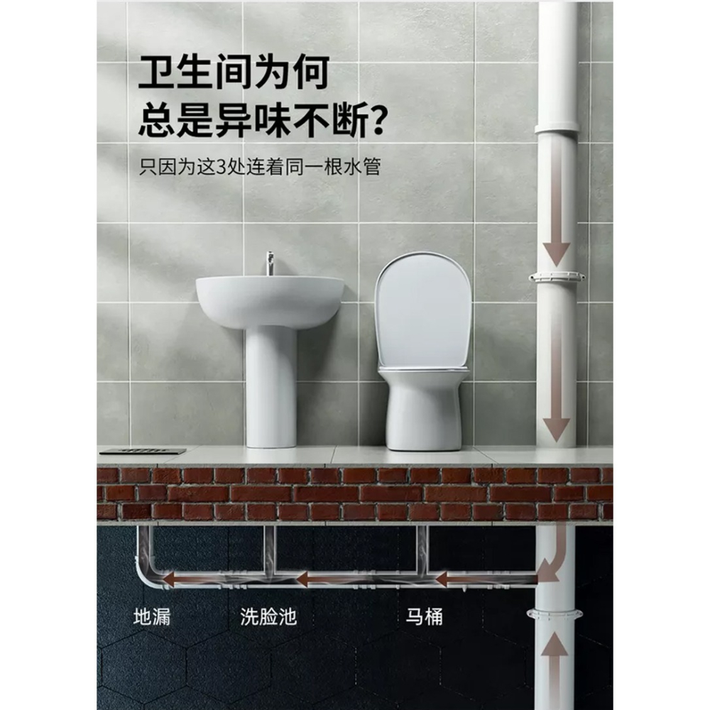 地漏防臭器衛生間下水道硅膠芯圓形反味蓋浴室洗衣機蓋內芯神器-細節圖8