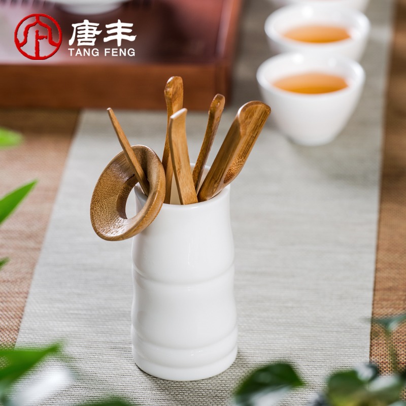 唐豐黑檀木茶道六君子功夫茶配件茶針茶夾杯夾茶勺茶藝茶寵套裝Z-細節圖4