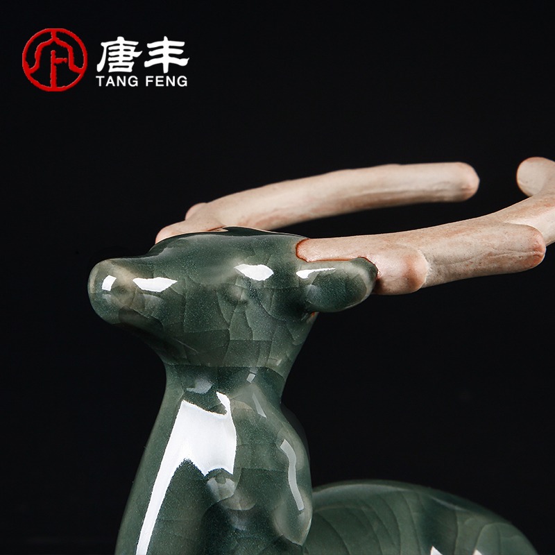 唐豐一鹿有你茶漏架茶漏託一體創意茶漏茶濾濾茶器泡茶神器茶漏網-細節圖4