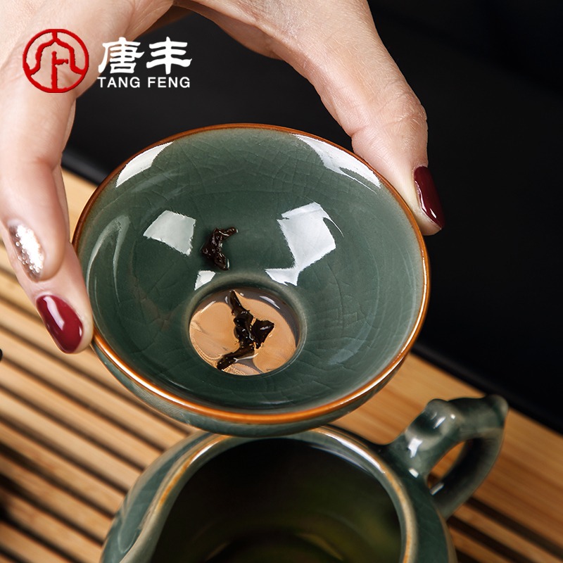 唐豐一鹿有你茶漏架茶漏託一體創意茶漏茶濾濾茶器泡茶神器茶漏網-細節圖5