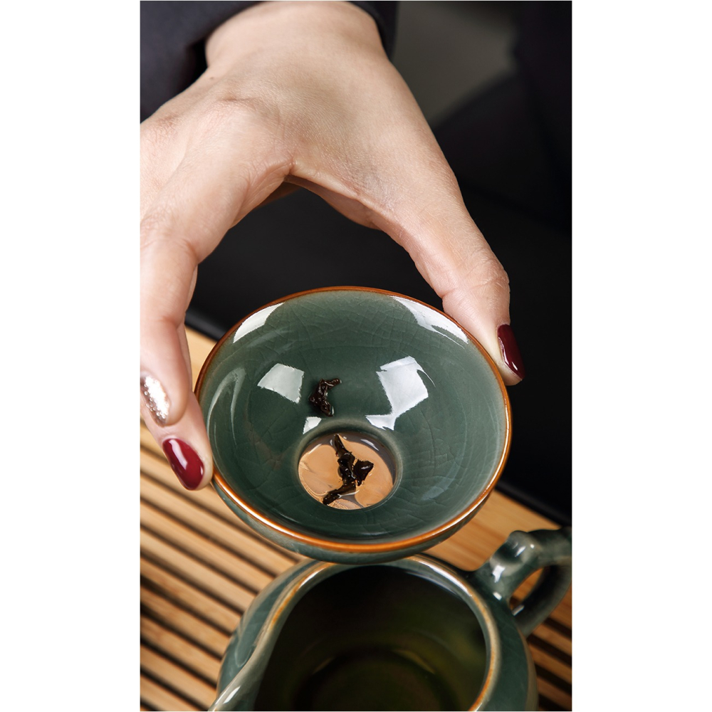 唐豐一鹿有你茶漏架茶漏託一體創意茶漏茶濾濾茶器泡茶神器茶漏網-細節圖10