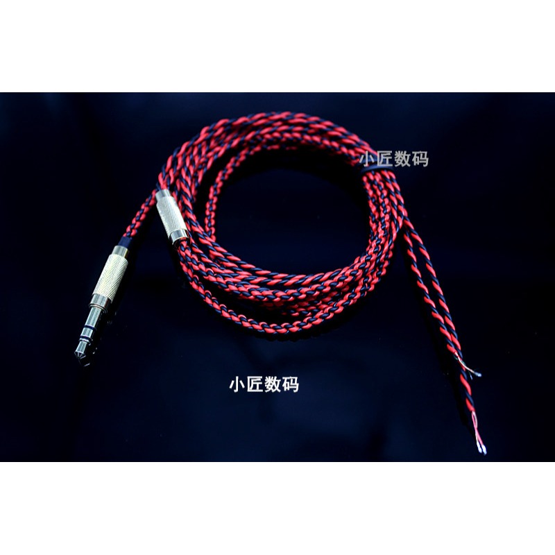 四股麻花occ單晶銅 黑紅耳機線材 耳機升級線 diy耳機配件-細節圖2