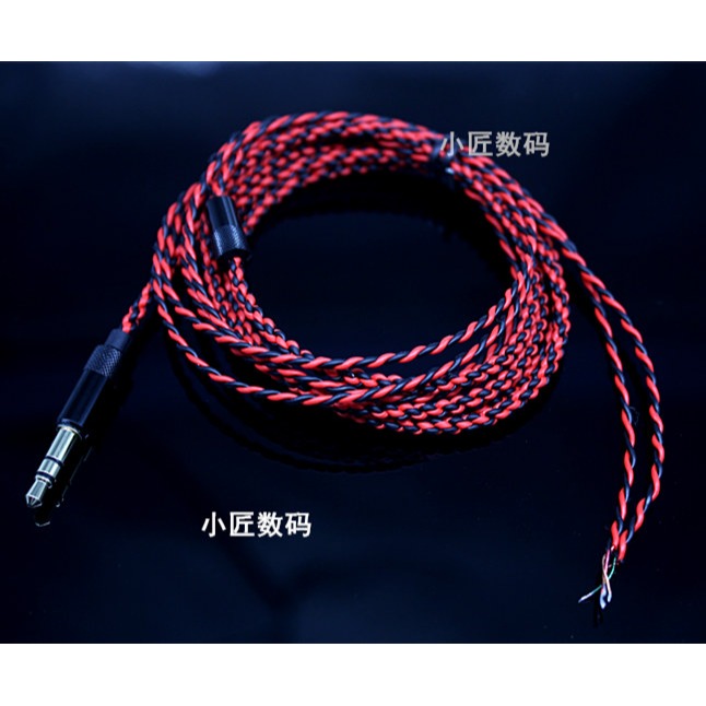 四股麻花occ單晶銅 黑紅耳機線材 耳機升級線 diy耳機配件-細節圖4