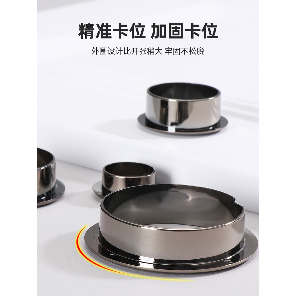 穿線孔電腦辦公桌蓋板裝飾圈50mm線孔蓋轉桌洞桌面圓形開孔出線孔-細節圖4