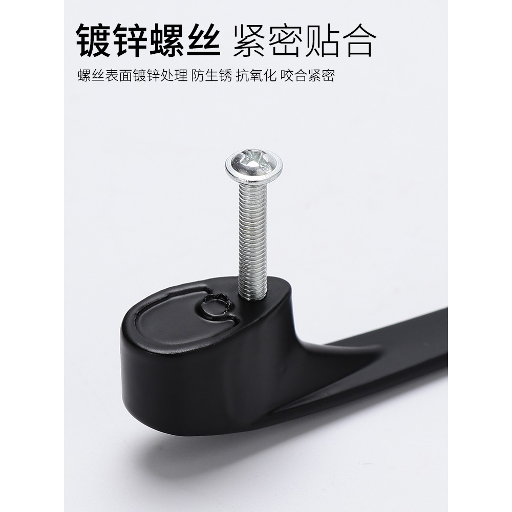 抽屜拉手扣把手極簡約衣櫃小平單孔櫥櫃現代歐式櫃子櫃門美式黑色-細節圖3