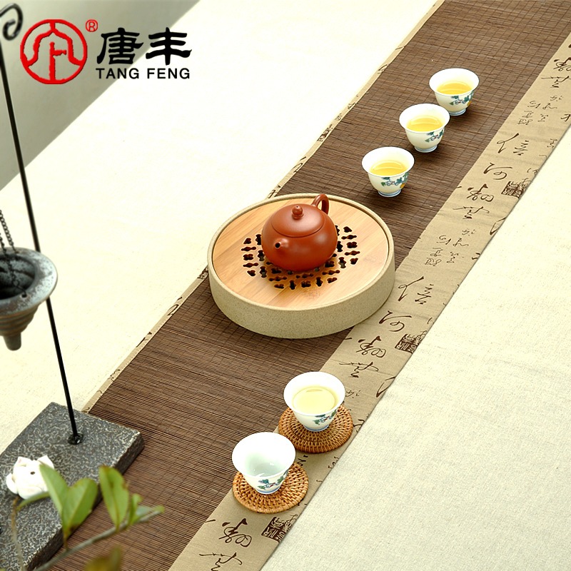 唐豐 茶席麻布桌旗棉麻布藝茶墊日式幹泡茶盤墊壺墊杯墊茶具零配Z-細節圖4