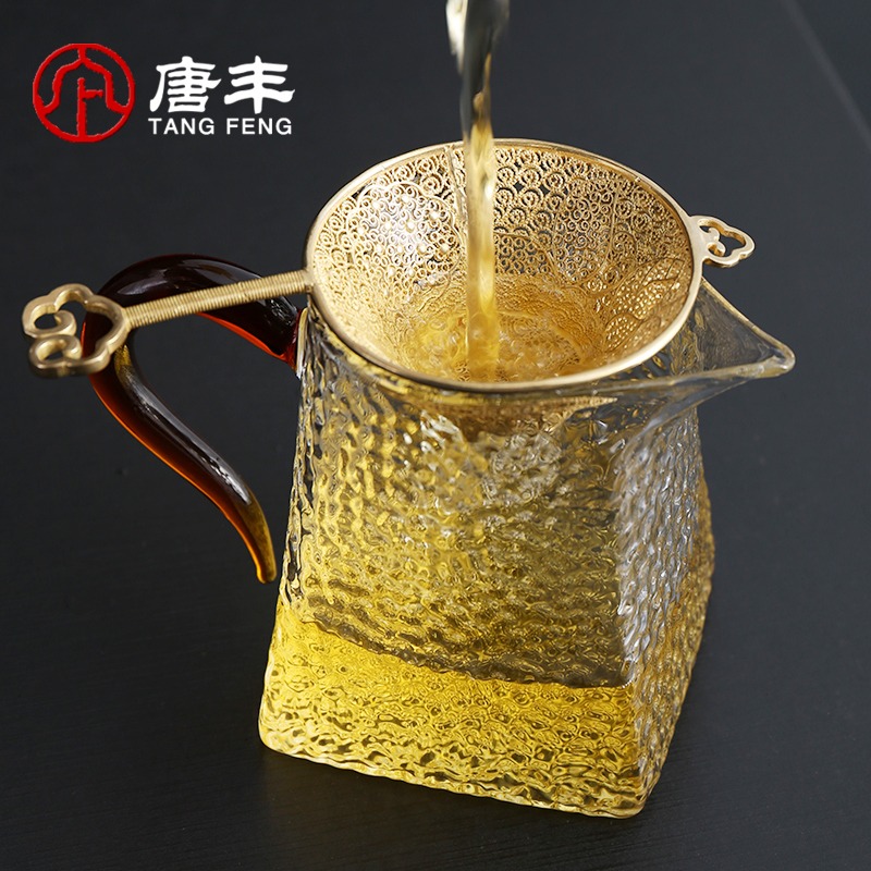 唐豐銅製茶漏器創意手工過濾器單個茶水分離器茶濾禮盒裝190085 z-細節圖3