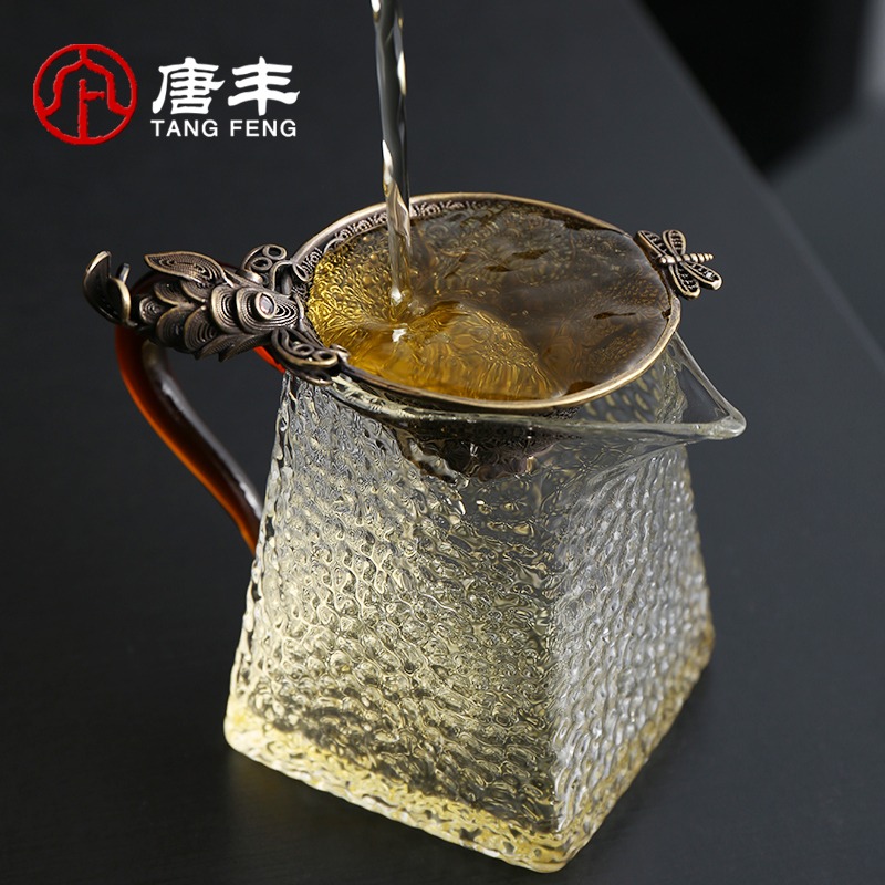 唐豐銅製茶漏器創意手工過濾器單個茶水分離器茶濾禮盒裝190085 z-細節圖5
