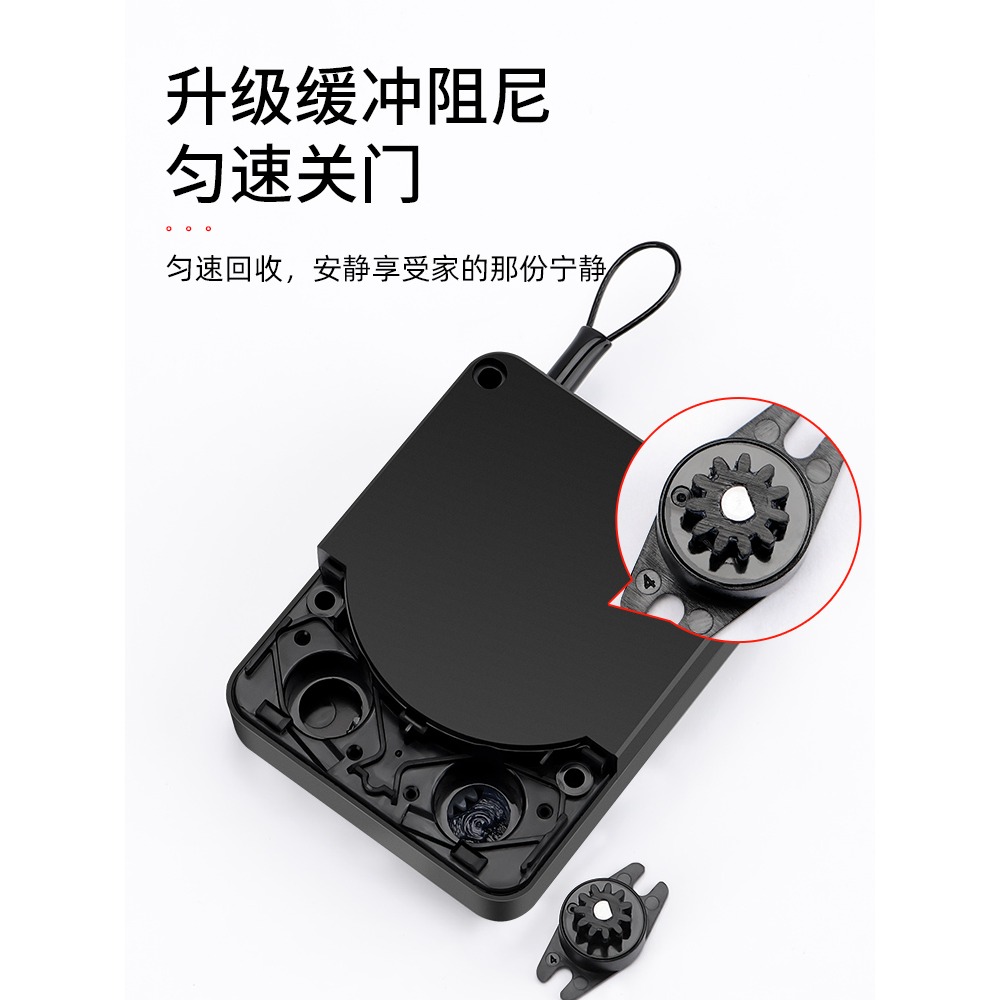 自動關門器家用免打孔玻璃門木門拉繩阻尼緩沖閉合移門簡易閉門器-細節圖3