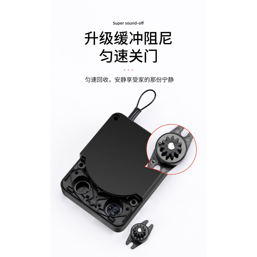 自動關門器家用免打孔玻璃門木門拉繩阻尼緩沖閉合移門簡易閉門器-細節圖8