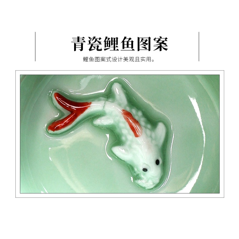 唐豐茶具套裝汝窯開片可養家用功夫青瓷浮雕茶杯陶瓷簡約現代Z-細節圖8