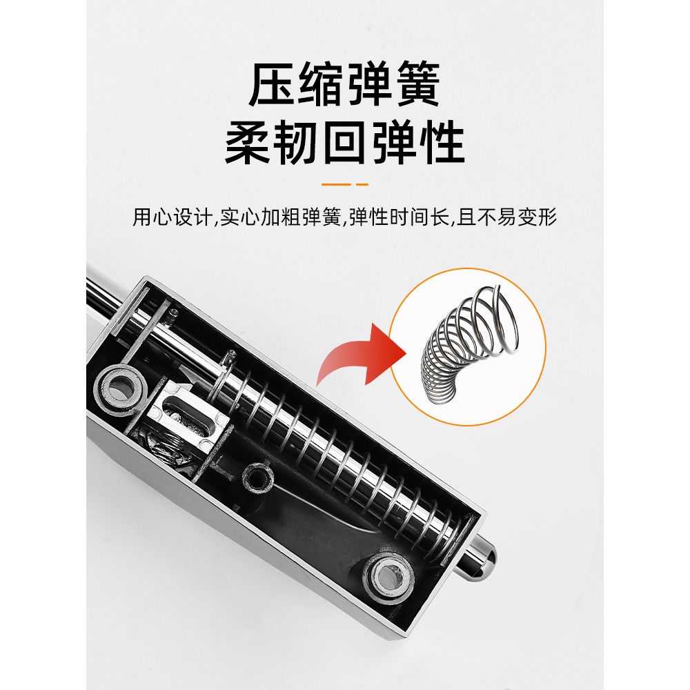 彈簧插銷自動旋轉門鎖木門玻璃門明裝防盜安全神器落地插銷固定器-細節圖2