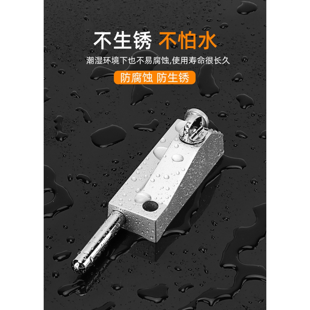 彈簧插銷自動旋轉門鎖木門玻璃門明裝防盜安全神器落地插銷固定器-細節圖10